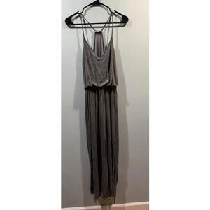 Womens Rolla Coster Long Gray Dress Sleeveless